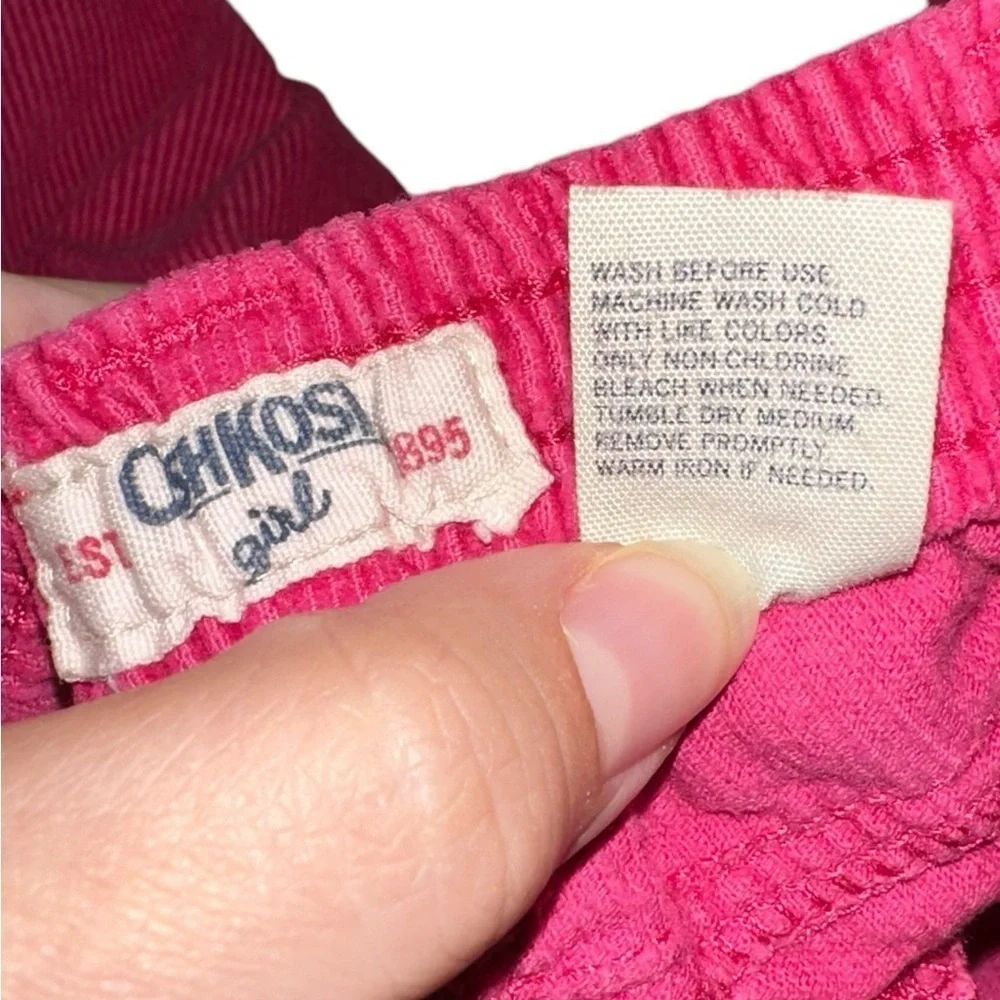 OshKosh B'gosh Girls' 6M Pink Corduroy Pants with Bow Detail